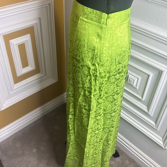 Ronny Kobo Collection Green Maxi Pencil Skirt with slit - Picture 9 of 10